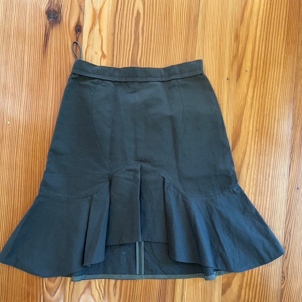 Chic Black Flared Midi Skirt